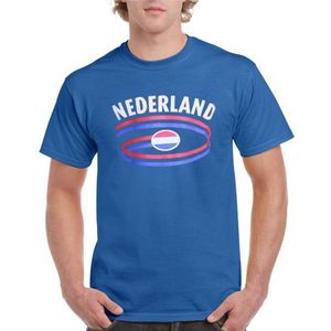 Heren shirt blauw Nederland