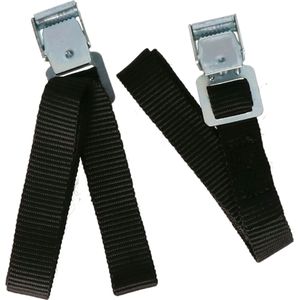 Bellatio design spanbanden - 2x stuks - zwart - 30 cm