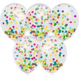 10x Confetti thema feest ballonnetjes 30 cm