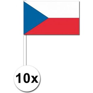 Zwaaivlaggetjes Tsjechie 10 stuks
