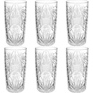 Set van 6x stuks longdrink glazen Ayla 350 ml van glas - Drinkglazen - Waterglazen