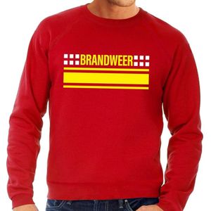 Brandweerman sweater / trui rood voor heren
