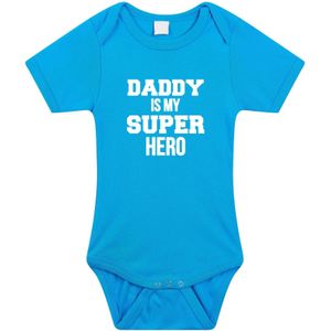 Daddy super hero geboorte cadeau / kraamcadeau romper blauw voor babys / jongens
