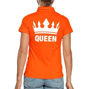 Koningsdag polo t-shirt oranje Queen voor dames