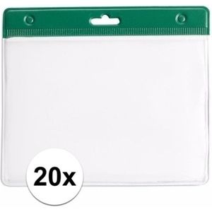 20x groene naamkaartjes houder groen 11,5 x 9,5 cm