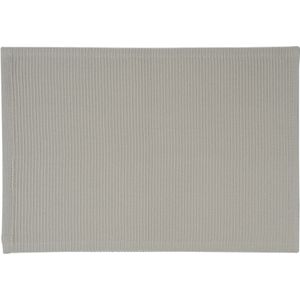 2x Rechthoekige onderleggers/placemats voor borden taupe stof 30 x 43 cm