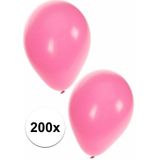 200x Lichtroze feest ballonnen