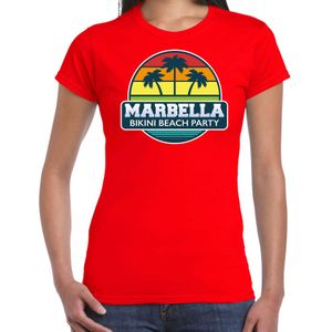 Marbella bikini beach party shirt beach  / strandfeest vakantie outfit / kleding rood voor dames