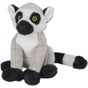 Pluche Knuffel Ringstaart Maki Aap van 19 cm - Speelgoed Knuffeldieren Apen