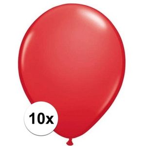 Rode Qualatex ballonnen 10 stuks