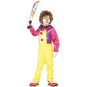 Horror clown verkleed jumpsuit voor kinderen
