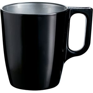 Koffiekopjes/bekers zwart 250 ml - Koffie/thee kopjes van keramiek