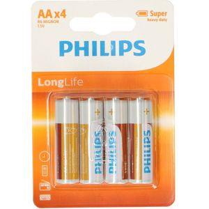 Set van 16 voordelige Philips AA batterijen