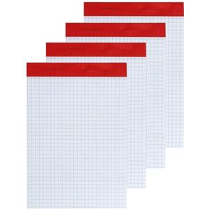Set van 5x stuks notitieblokjes/notitieboekjes wiskunde ruitjes 15 x 10 cm