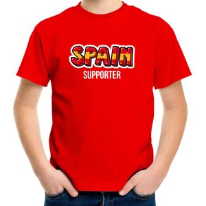 Rood fan shirt / kleding Spain supporter EK/ WK voor kinderen