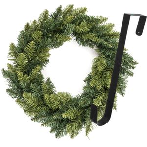 Kerstkrans/Dennenkrans - Groen - Incl. Hanger 37,5 Cm- D40 cm -kunststof