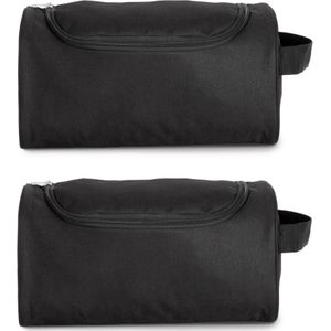 2x stuks zwarte schoenentas/reistas 11 liter 35 x 17 x 19 cm