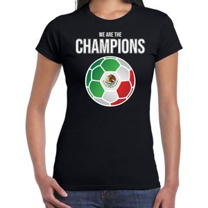 WK voetbal shirt Mexico fan we are the champions zwart voor dames