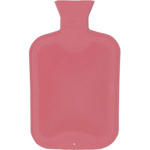 Warmwaterkruik 2 liter van rubber roze