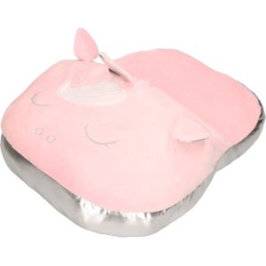 Eenhoorn voetenwarmer slof roze voor meisjes/dames - Dierensloffen/dierenpantoffels