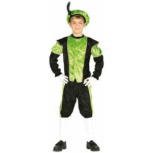 Sinterklaas thema outfit/kostuum zwart met groen voor kinderen