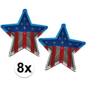 8x Amerikaanse versieringen voor de muur