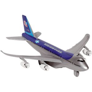 Donkerblauw model vliegtuig