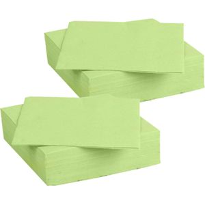 Color Party diner/feest servetten - 60x - lime groen - 38 x 38 cm - papier - 3-laags