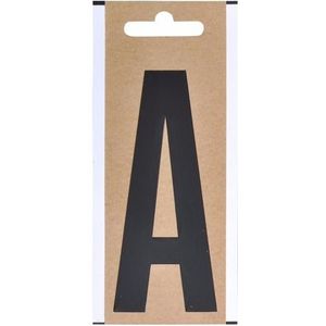 Zwarte letter sticker A 10 cm