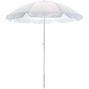 Witte Strand Parasol Polyester 145 cm - Verstelbaar - Zonbescherming - Voordelige Parasols