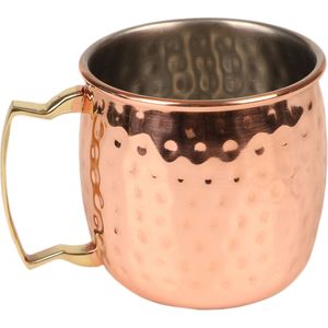 Urban Living Moscow Mule glas - RVS metaal - koperkleurig - 500 ml - luxe cocktailglazen