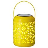 Solar lantaarn ijzer geel 17 cm