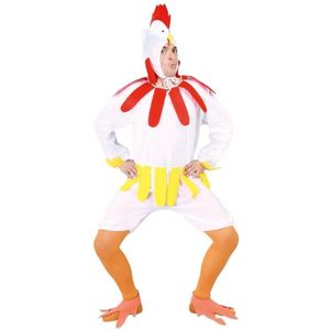 Wit kippen/hanen verkleed pak voor volwassenen