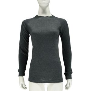 Antraciet grijs thermo shirt met lange mouwen voor dames