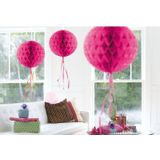 6 stuks decoratie ballen fel roze 30 cm