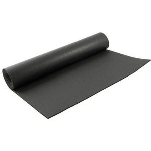 Zwarte yogamat/sportmat 180 x 60 cm
