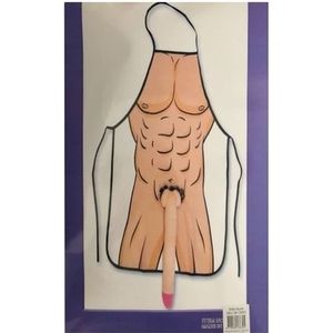 Schort opdruk naakte man en 3D penis