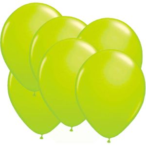 16x stuks Neon fel groene latex ballonnen 25 cm
