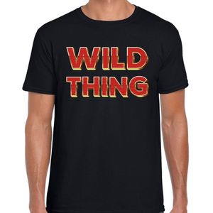 Fout Wild Thing t-shirt met 3D effect zwart voor heren