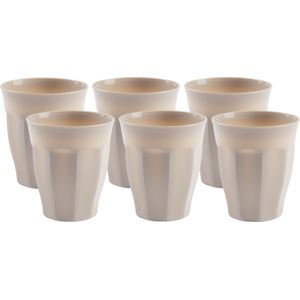 Plasticforte onbreekbare Picardi drinkglazen - 12x stuks - kunststof - beige - 250 ml