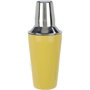 Excellent Houseware Cocktailshaker - rvs - geel/zilver - 500 ML