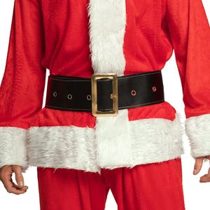 Kerstmannen riem - zwart - 145 cm - volwassenen