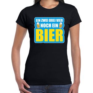 Apres-ski t-shirt wintersport Noch ein bier zwart voor dames