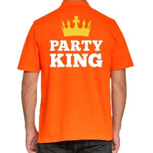 Koningsdag polo t-shirt oranje Party King voor heren