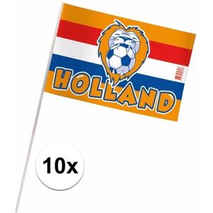 Zwaaivlaggetjes Holland 10 stuks
