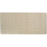 MSV Douche/bad anti-slip mat badkamer - rubber - beige - 76 x 36 cm