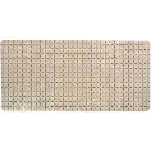 MSV Douche/bad anti-slip mat badkamer - rubber - beige - 76 x 36 cm