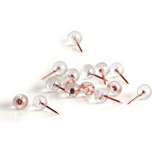 Zeller punaises - set 50x - rose goud - rond - voor prikbord