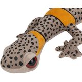 Nature Planet Knuffeldier Gekko Hagedis - pluche stof - premium knuffels - beige/geel - 112 cm