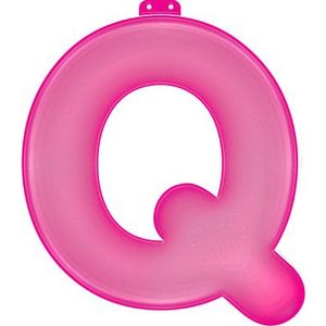 Opblaasbare letter Q roze